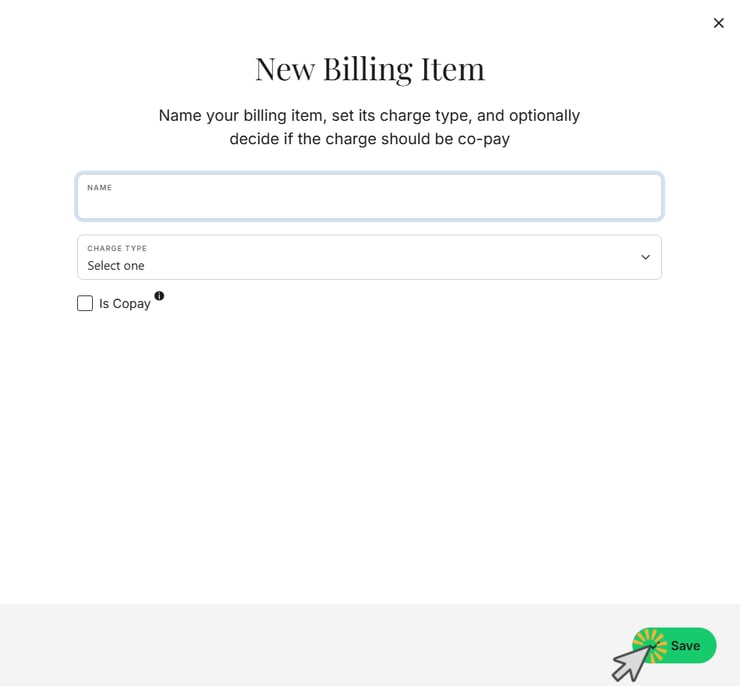 How to Create Billing Items