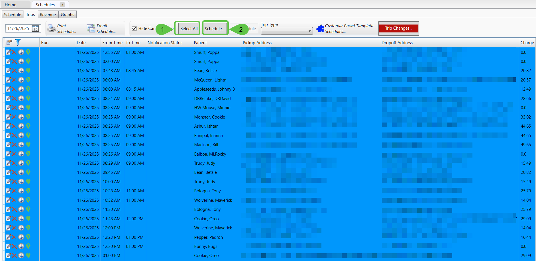 How to Pre-Assign Will Call Trips Using Batch Scheduling
