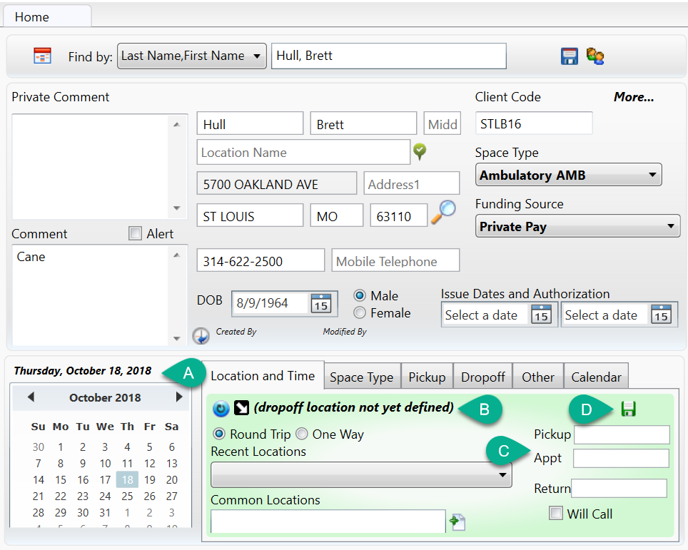 Manually Creating a Trip on MediRoutes Desktop.